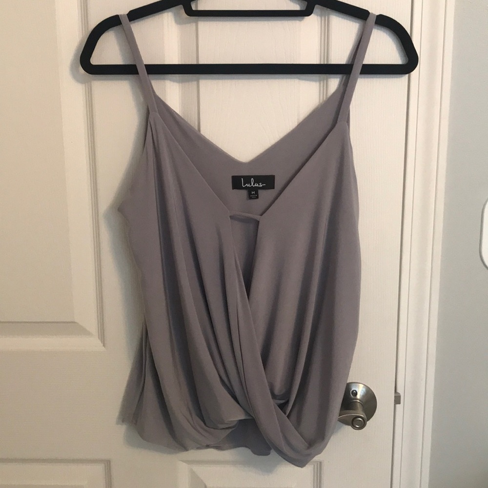 Lulu’s Grey/Purple Tank Top